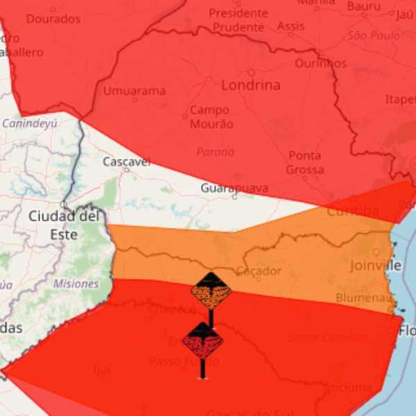 Alerta laranja temporal no Paraná