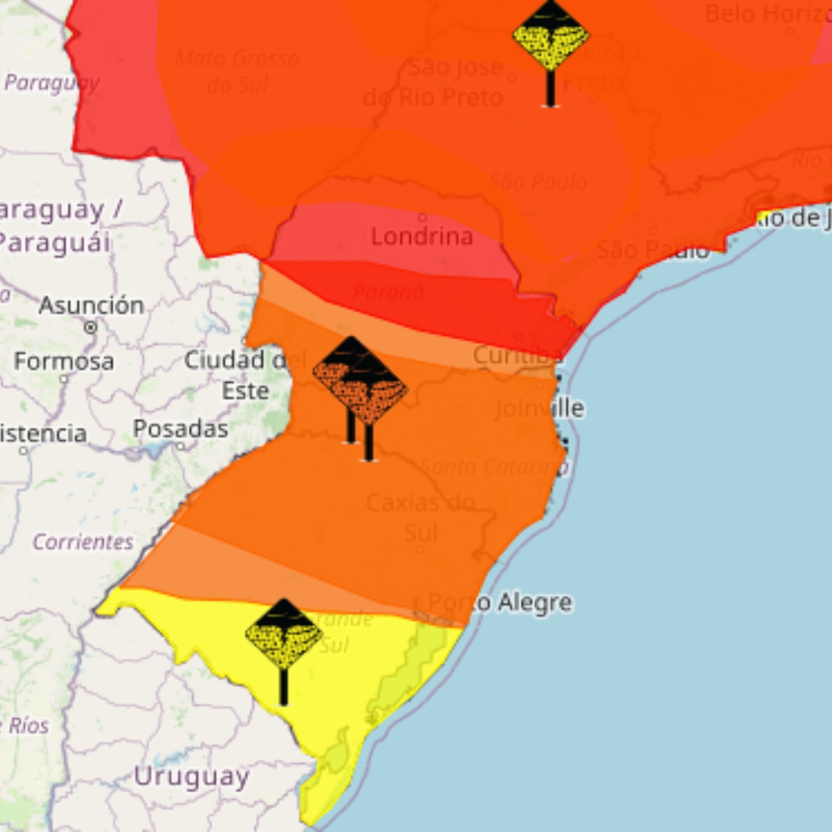  Alerta meteorológicos para o Paraná 