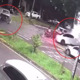 Após acidente de trânsito, BMW invade cervejaria no Paraná; VÍDEO 3