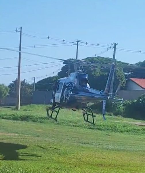 helicóptero do samu socorrendo criança picada por escorpião