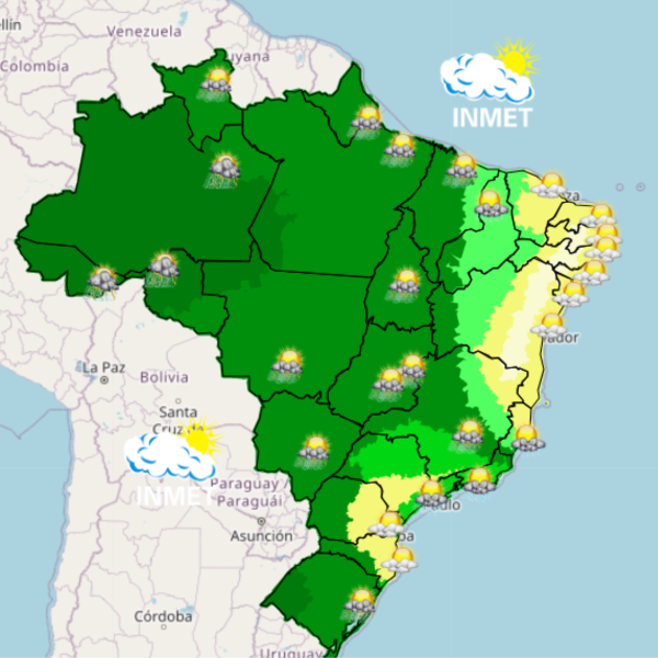 previsão de tempo chuva brasil