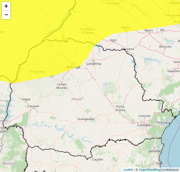  Inmet alerta para baixa umidade em parte do noroeste do Paraná; veja previsão 2 