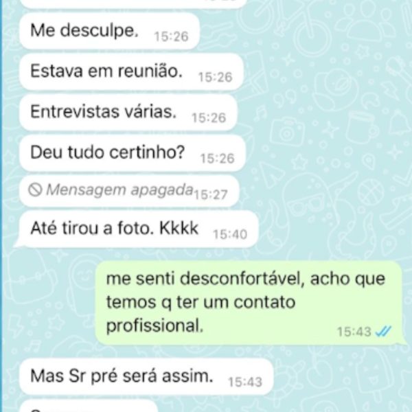 Mensagens assédio capitão PM