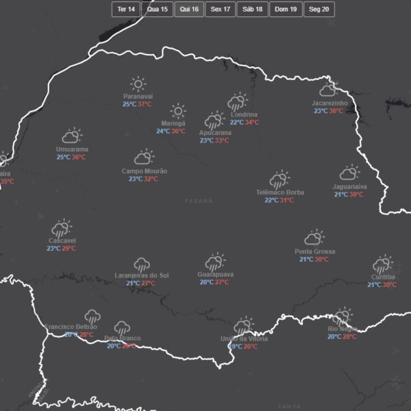 previsão do tempo paraná