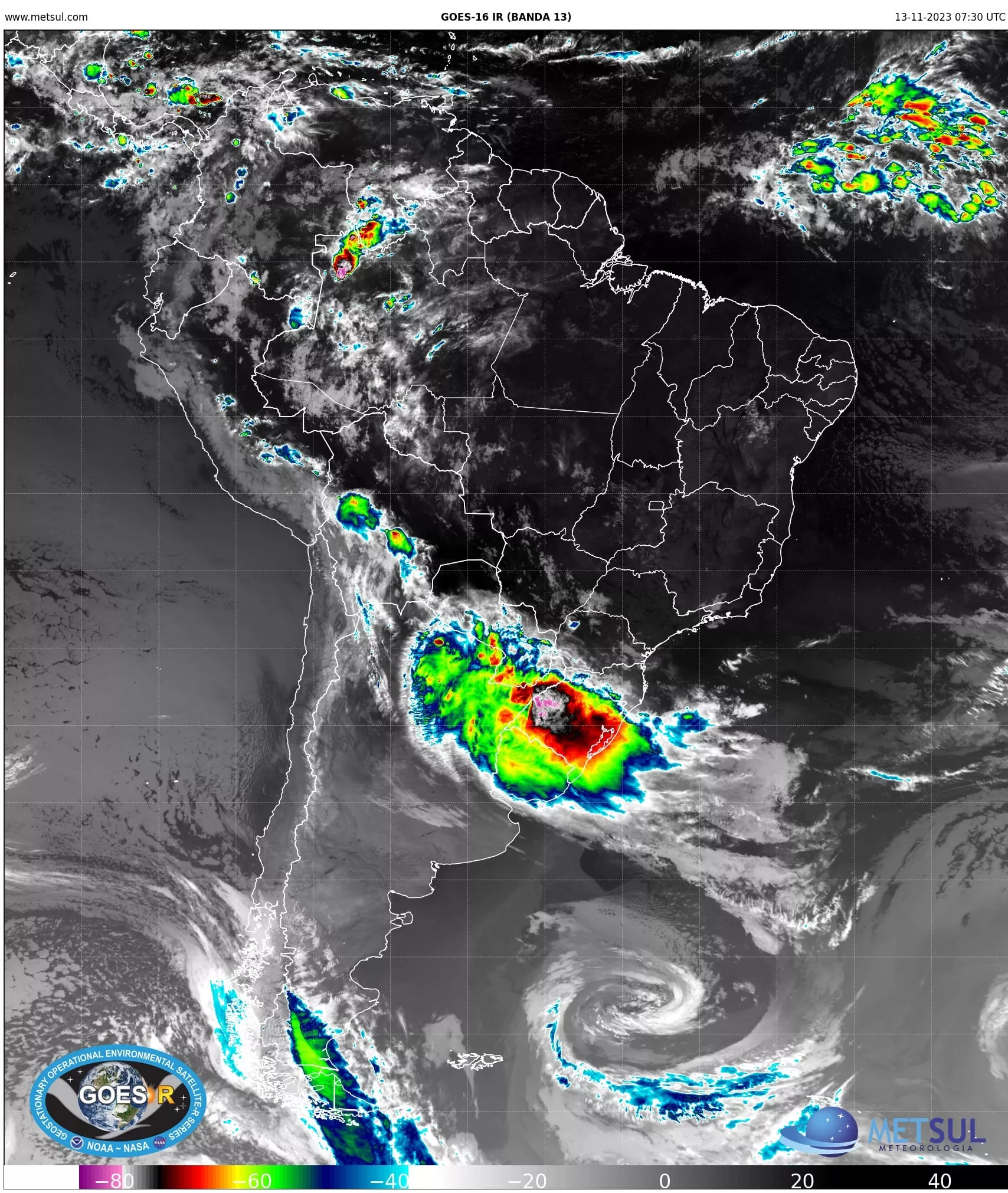  Especialistas alertam para chuva torrencial no Sul do Brasil nesta segunda (13) 
