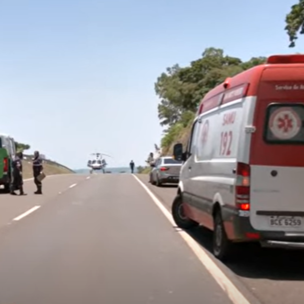  Viaturas do Siate, do Samu e o helicóptero do Samu fizeram o socorro 