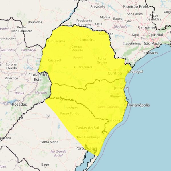 alerta amarelo de tempestade