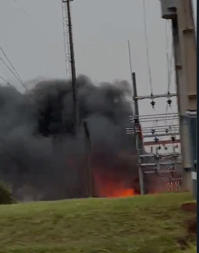 fogo subestação de energia