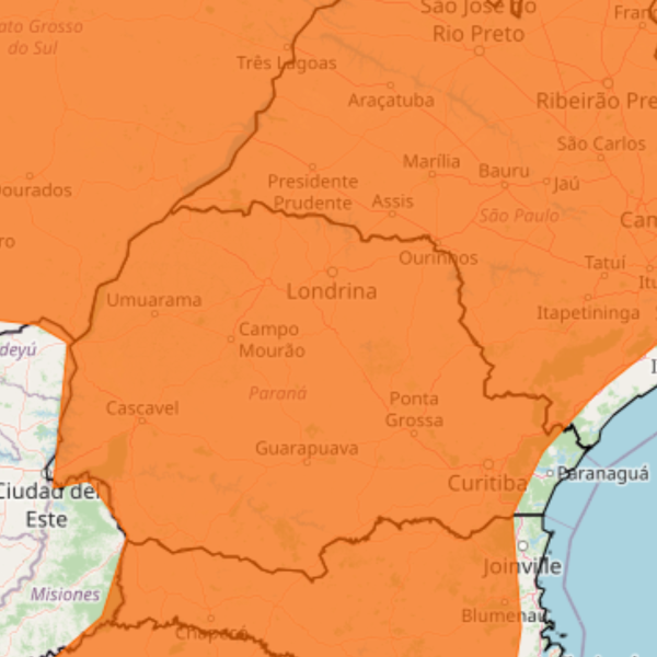 alerta laranja calor paraná