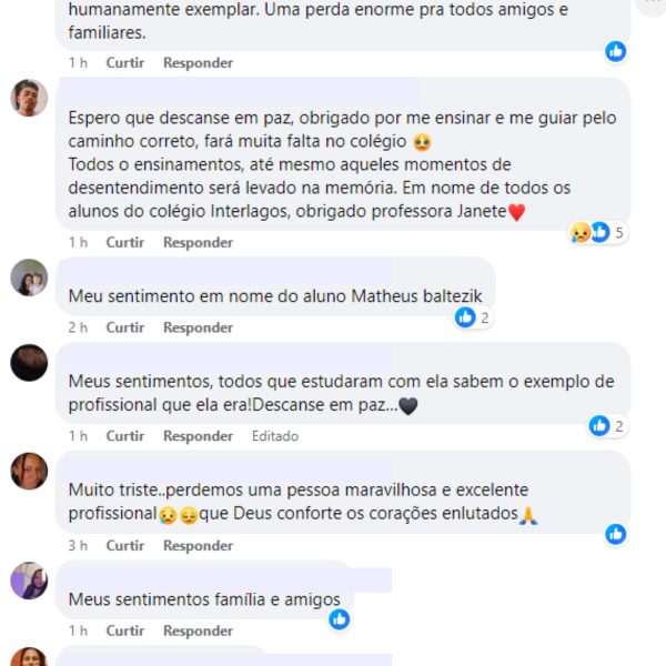 professora morreu