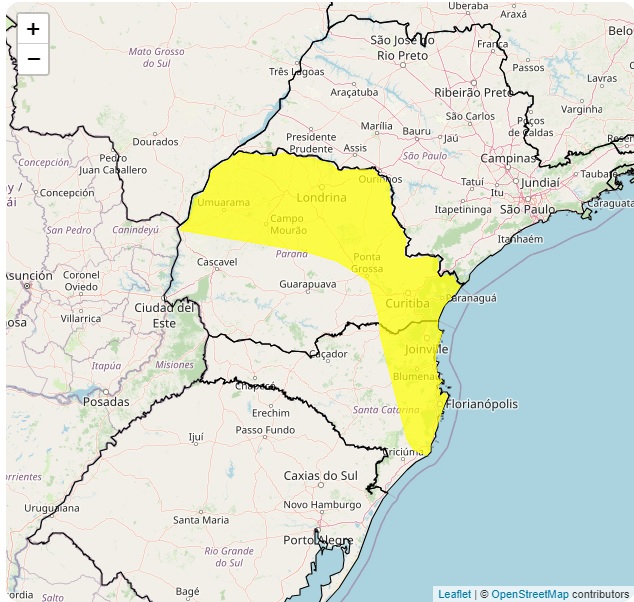  Maringá está em alerta amarelo para tempestade nesta sexta (8); veja previsão 