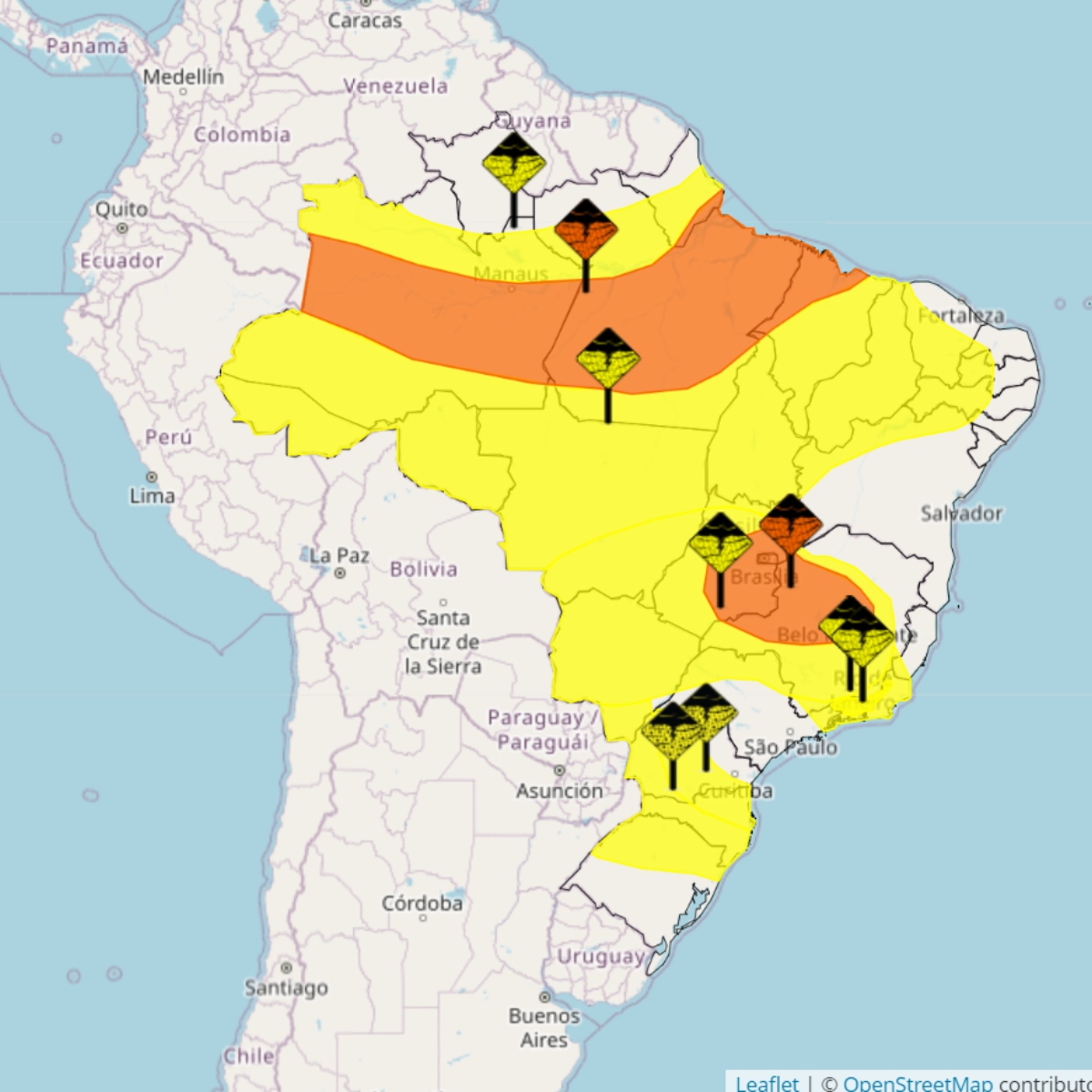  alerta amarelo tempestade paraná 