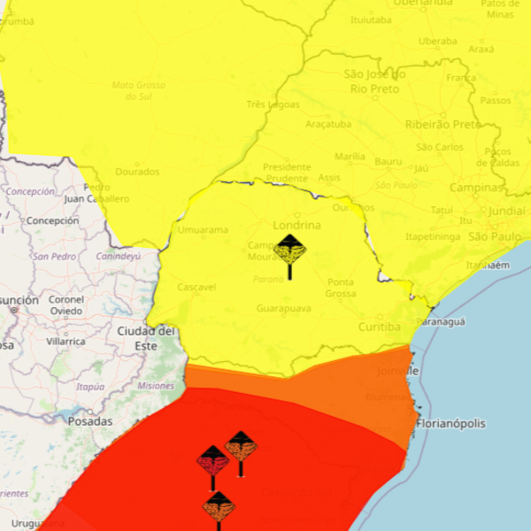 Alerta do Instituto Nacional de Meteorologia