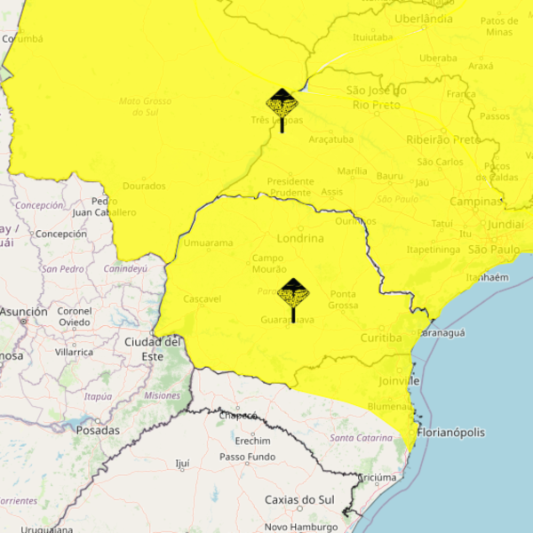 Alerta amarelo para Londrina.