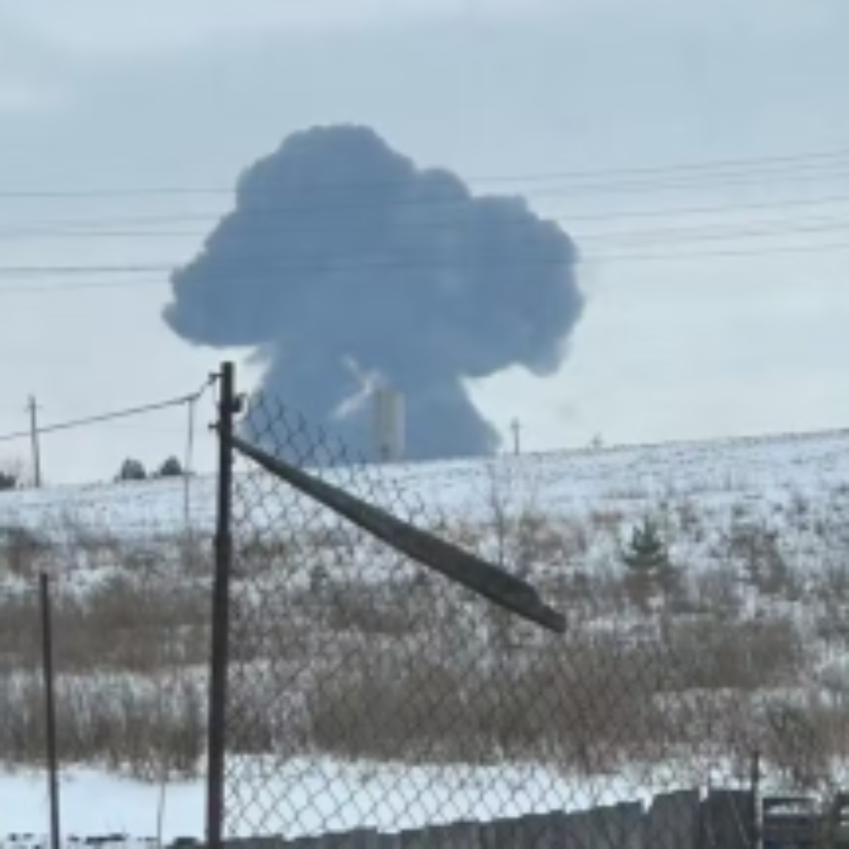  Avião militar russo cai em Belgorod 