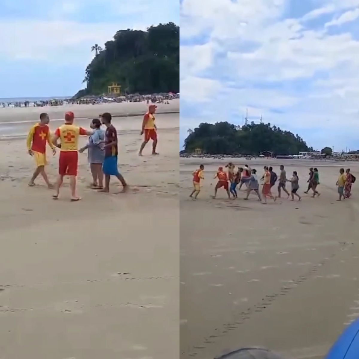  Discussão em praia entre pescadores e guarda-vidas 