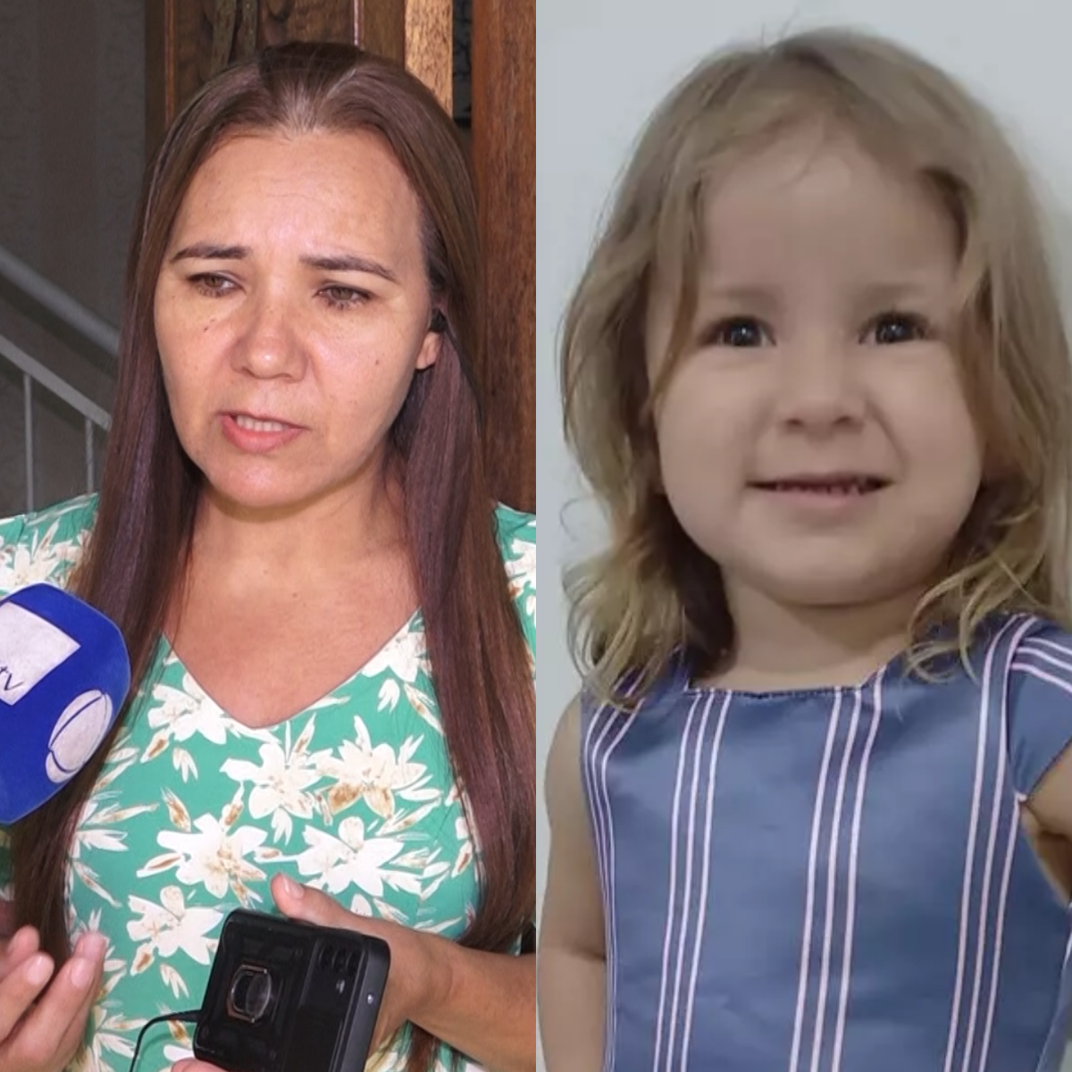  mãe acolhedora da menina Ágatha Saofia Saraiva, raptada no Paraná 