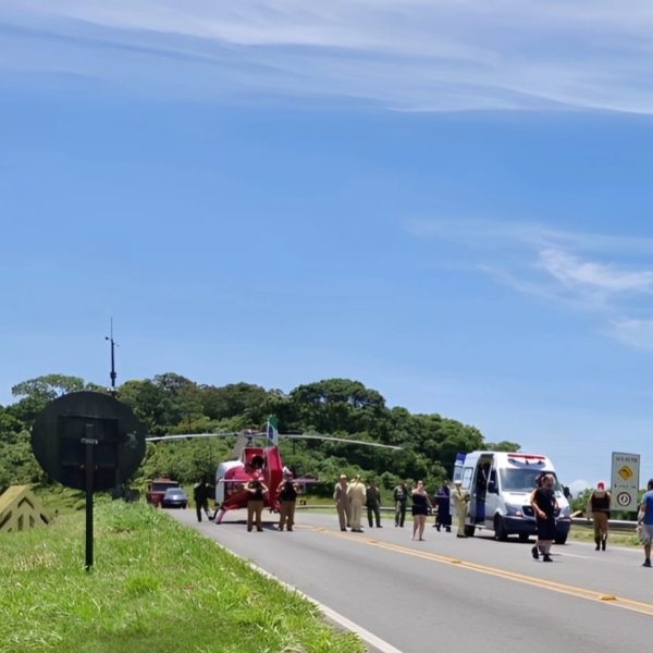 Menina ferida acidente no litoral do Paraná