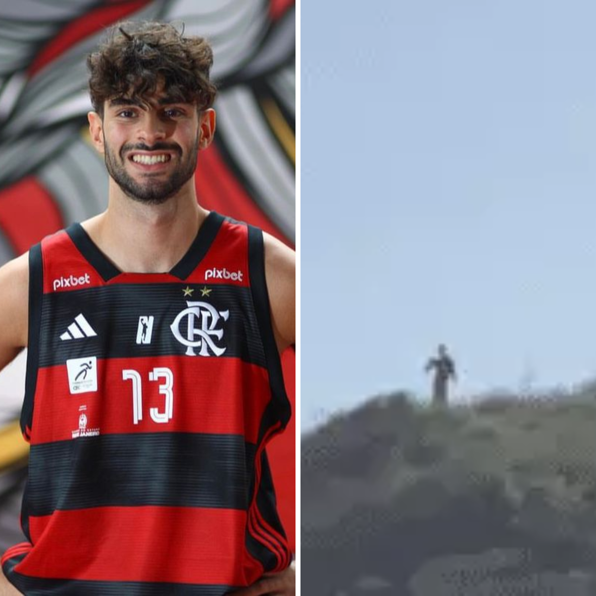  jogador de basquete felipe motta e o et da ilha do mel 