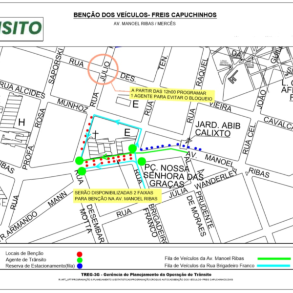 mapa trânsito alterado mercês