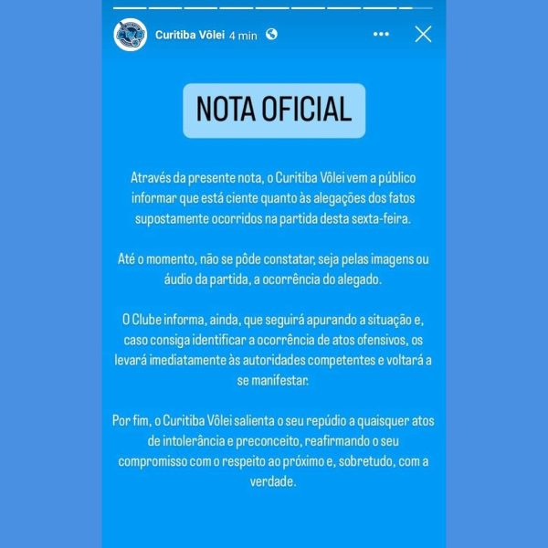 Caso de racismo em jogo de vôlei em Curitiba