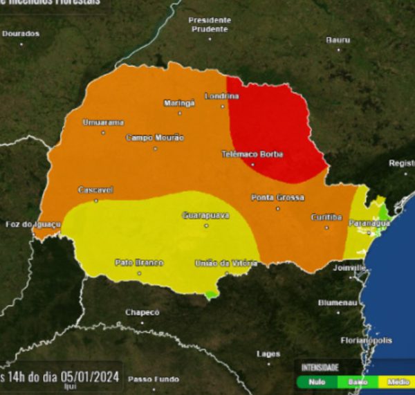 cidades mais quentes paraná - previsão do tempo