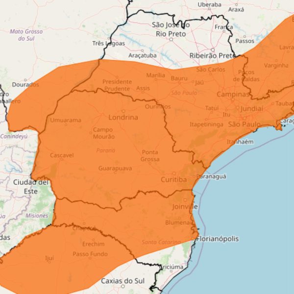 Temporais atingem o Sul e Sudeste do Brasil no fim de semana