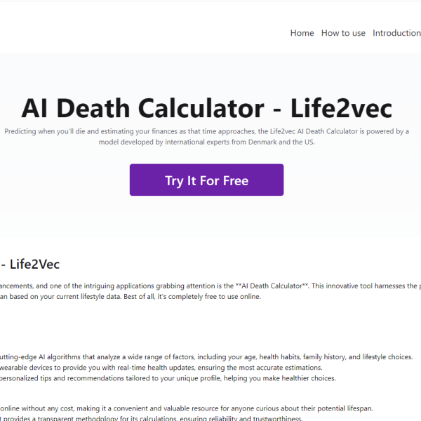 Primeiros passos para quem quer testar o site que calcula a data da morte.
