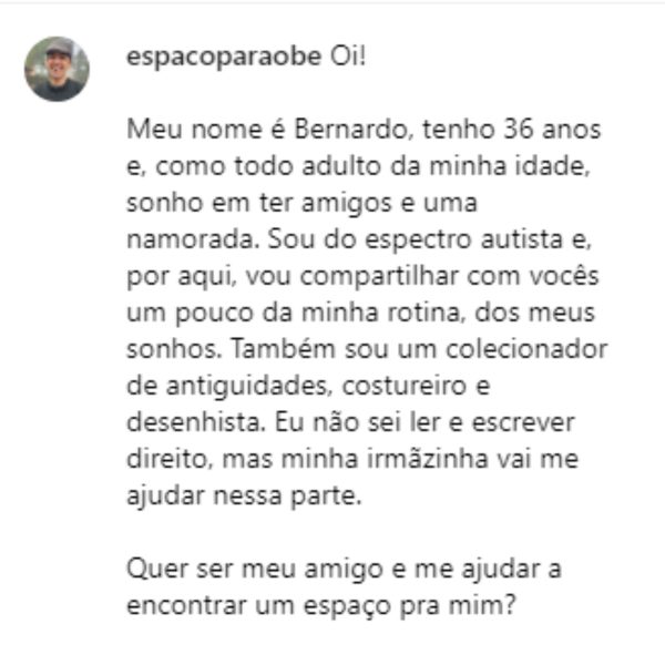 “Onde tem espaço para o Bernardo?”