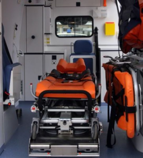 interior de ambulância