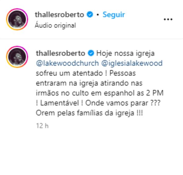 Mulher invade igreja de Thalles Roberto no Texas