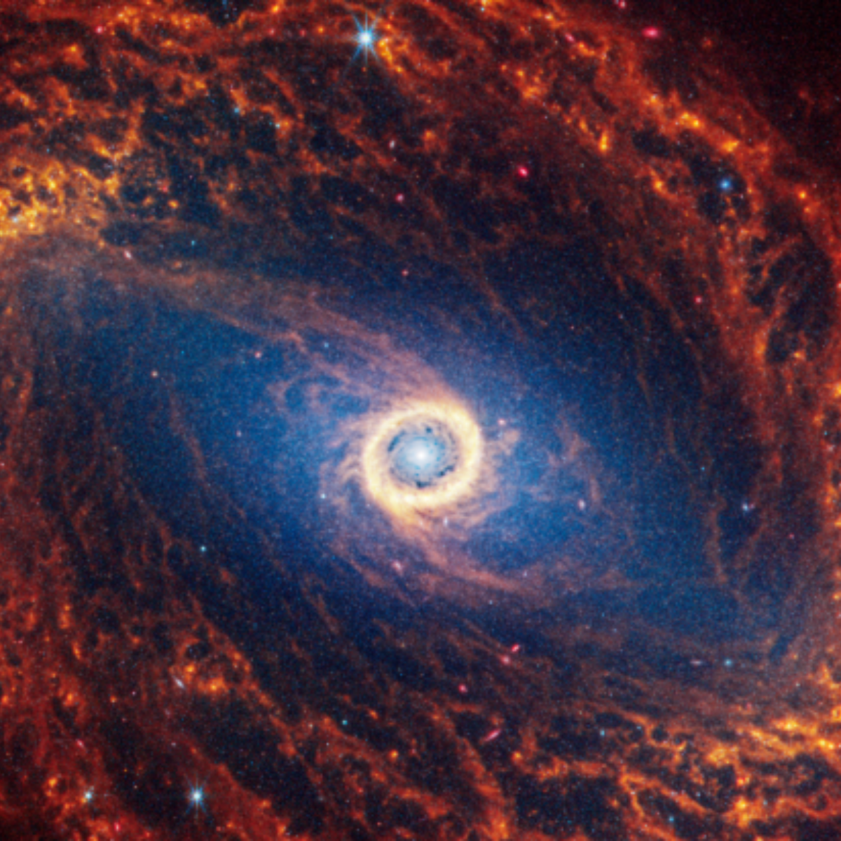  galáxia capturada pelo telescópio james webb 