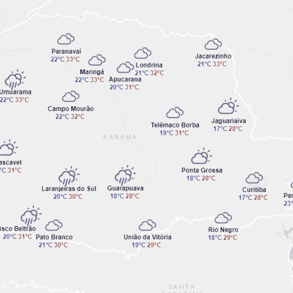 Altas temperaturas provocam temporais no Paraná