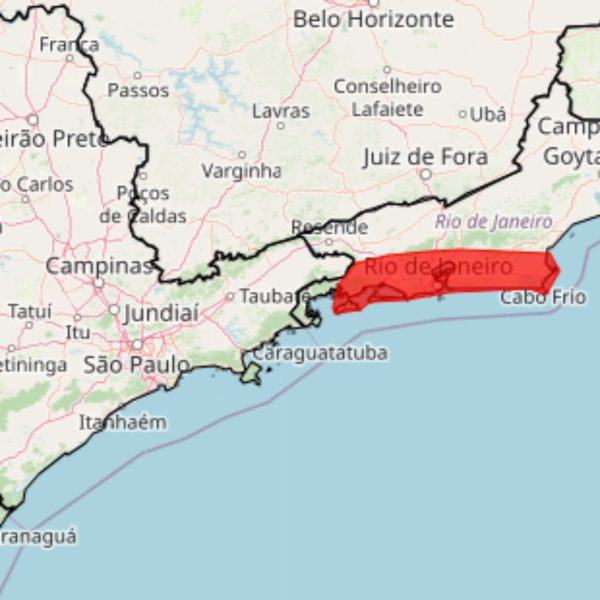 Regiões do Rio de Janeiro estão em alerta vermelho para temporais