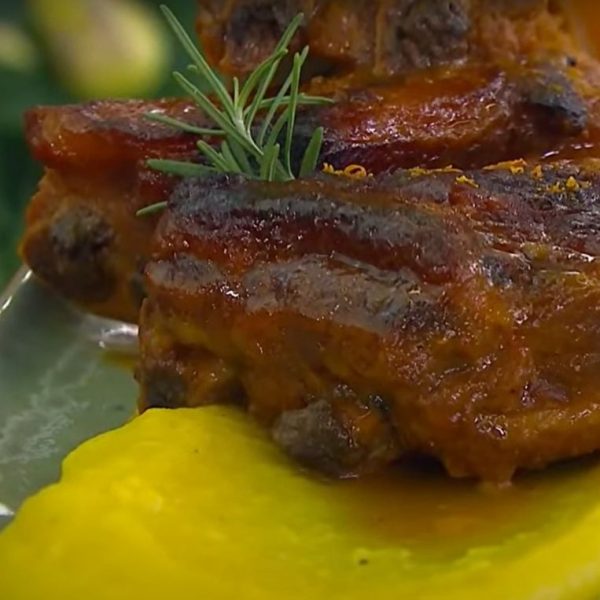 costelinha suína com laranja e mel