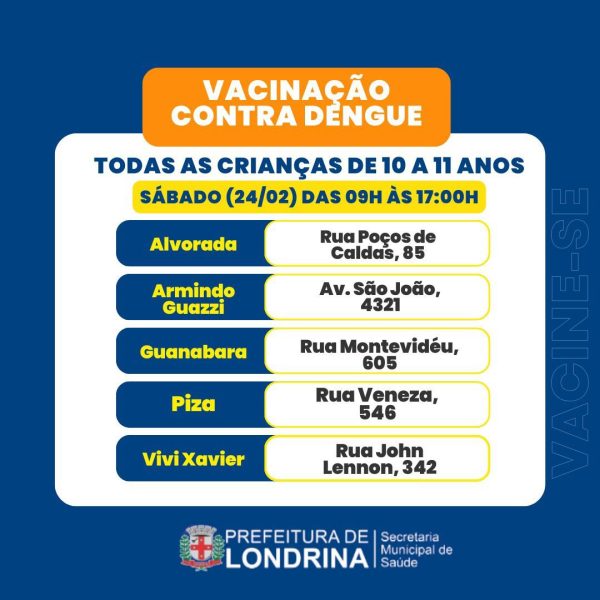 Vacinação dengue Londrina