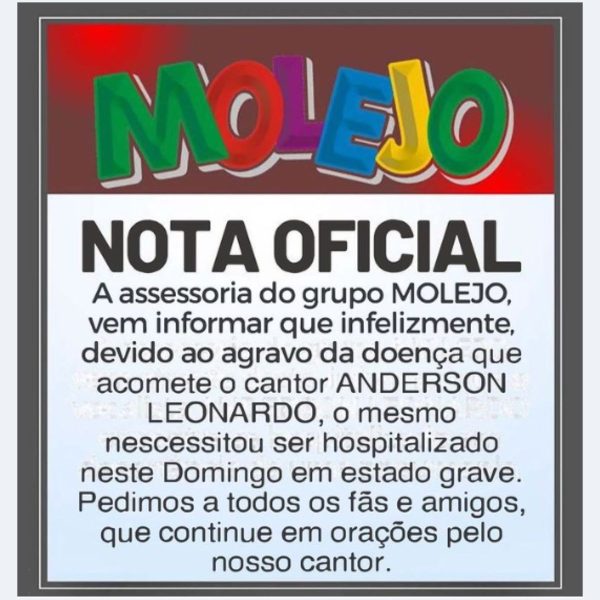 Anderson do Molejo é internado em estado grave e preocupa fãs