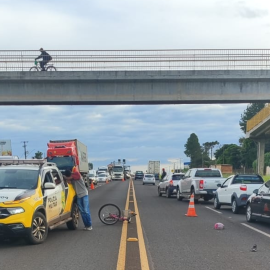 ciclista atropelada em arapongas