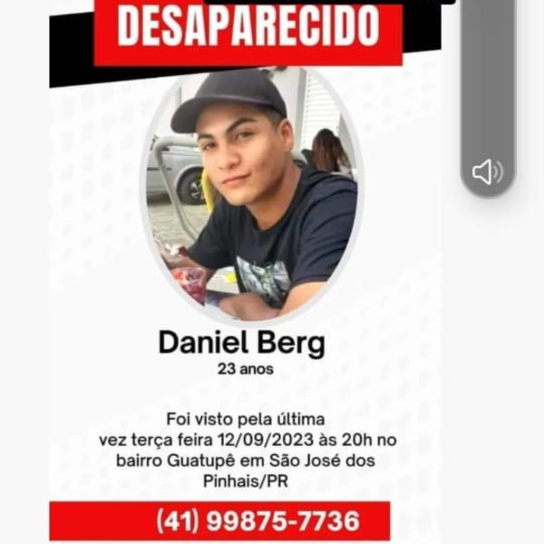 Daniel Berg desaparecido - família recebe vídeo de cova rasa