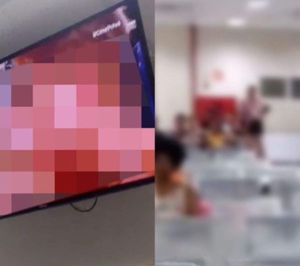 televisão de hospital exibindo filme pornô