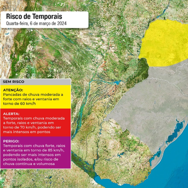 Previsão para o Paraná nesta quarta (06)