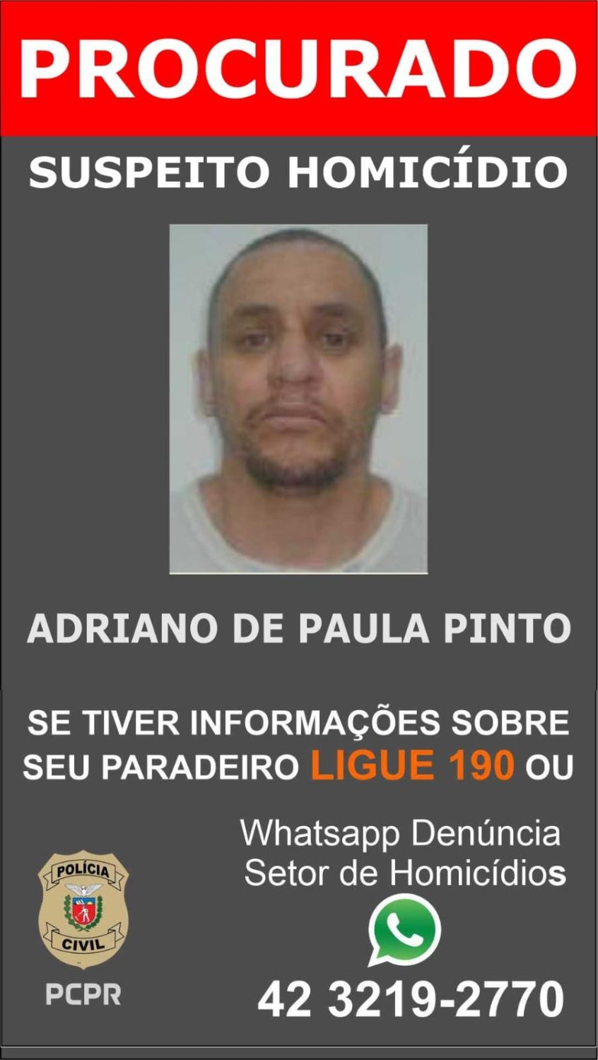 Suspeito de matar jovem em Ponta Grossa é procurado 