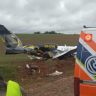 Avião da farmacêutica Cimed sofre acidente durante pouso; veja vídeo