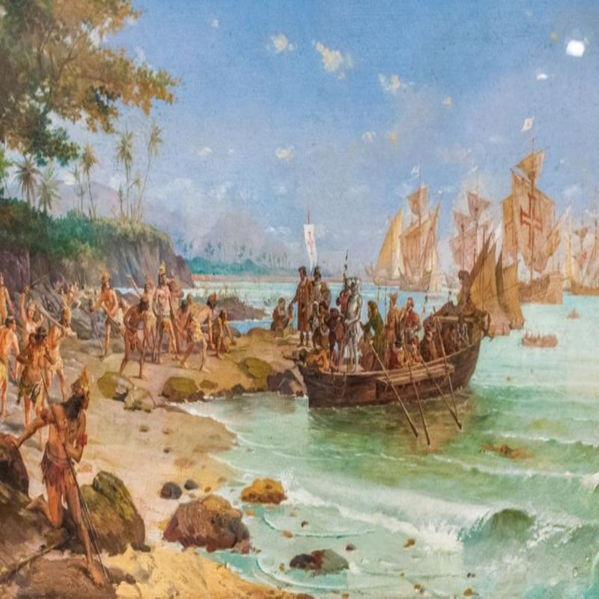  Atualmente a história indica que que o Descobrimento do Brasil aconteceu em 1500, na região de Porto Seguro (Foto: Domínio público) 