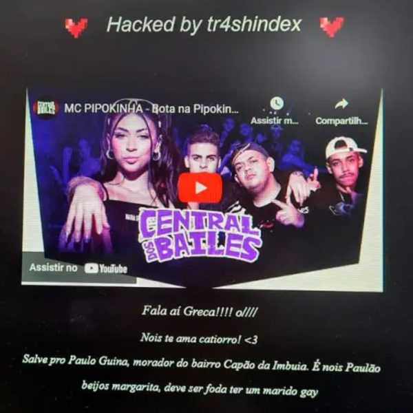  Com clipe da Pipokinha e recado à Greca, site da Prefeitura de Curitiba é hackeado 