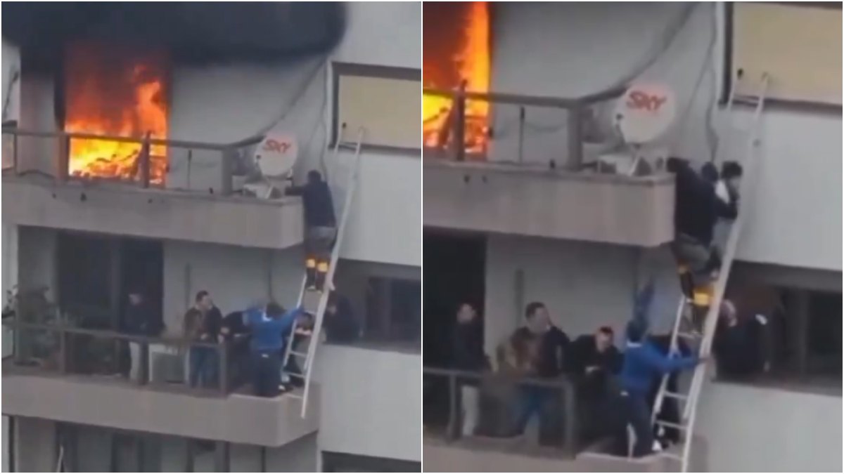 Criança é resgatada por vizinhos de apartamento em chamas no RS