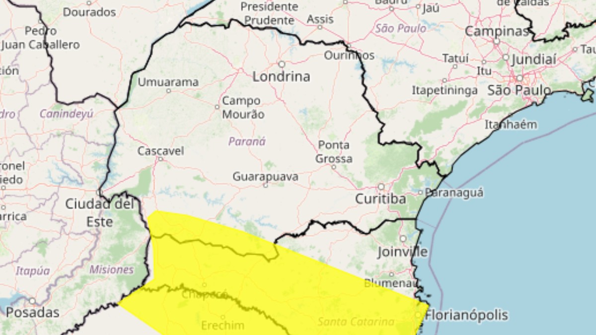 Temporal atinge o Paraná com risco de queda de granizo 