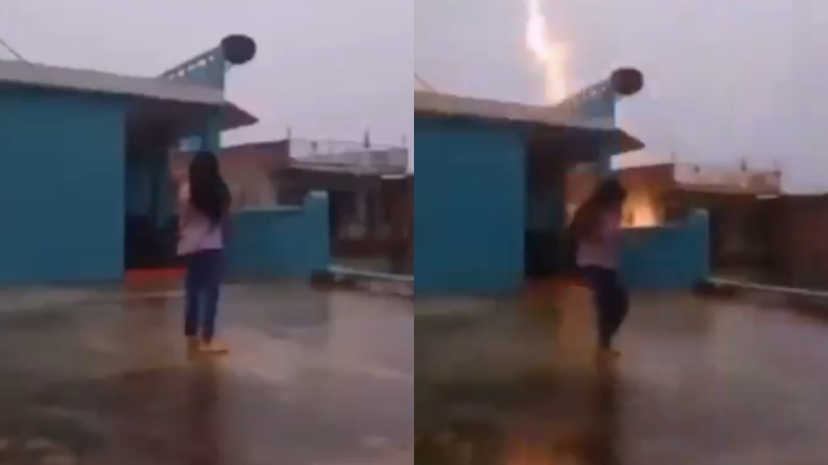 Adolescente quase é atingida por raio enquanto dançava na chuva; vídeo