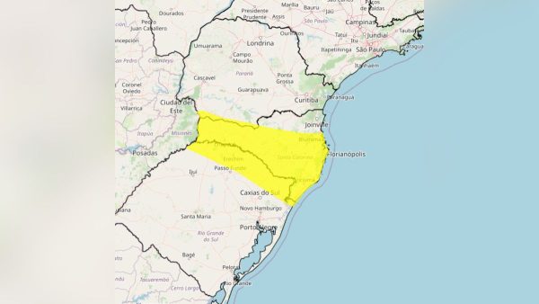 Paraná está em alerta laranja e amarelo para esta quinta-feira (30)