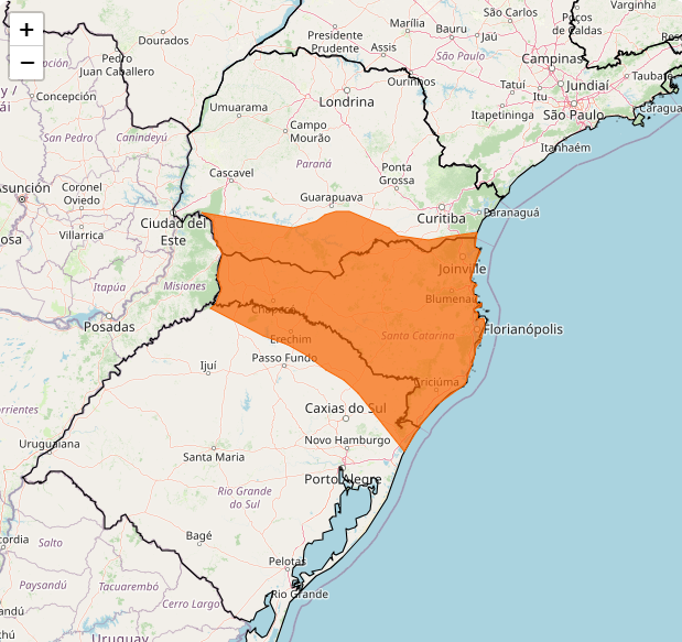 Regiões que podem ser mais afetadas pelas chuvas no Paraná 